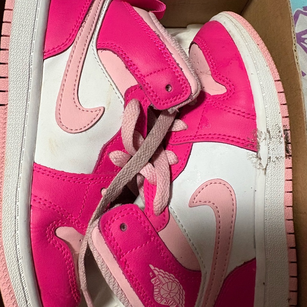 Kids Pink and White Sneakers